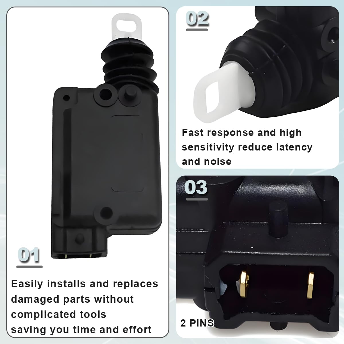 ZAMDOE Stellmotor Zentralverriegelung für Clio 1 2 Espace 3 Kangoo 1 Express Master 2 Megane 1 Landscape 1 Trafic 2 Auto 7702127213 für Renault 19 Duster 1 Zentralverriegelung Motor schloss Stellmotor