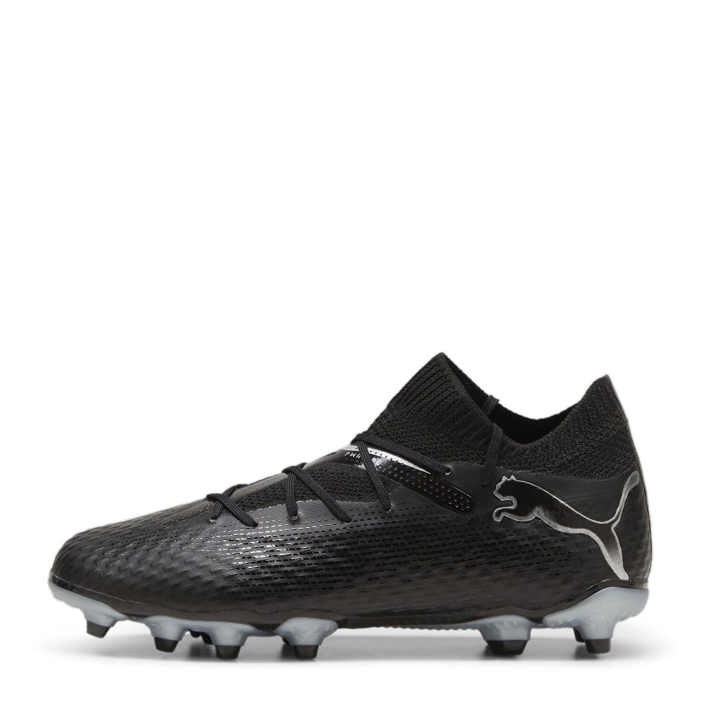 PUMA Unisex Youth Future 7 PRO FG/AG JR Soccer Shoe, PUMA Black-PUMA White, 37.5 EU