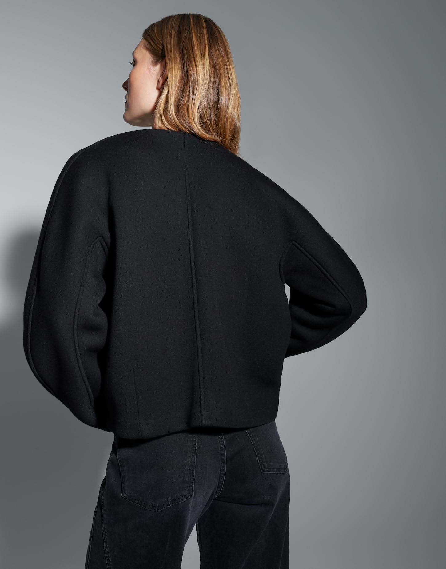 OPUS Damen Sweatshirt | GEMURI Boxy Sweatjacke aus Scuba Sweat