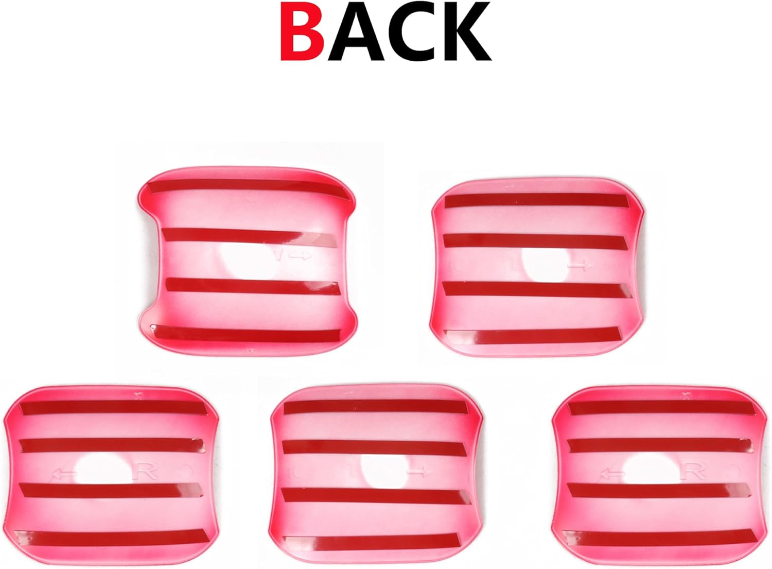 Door Handle Cup Scratch Protector Rear Tailgate Door Bowl Cover Trims Compatible with 2021 2022 2023 2024 2025 Ford Bronco 2/4 Door Exterior Accessories Paint Guard Sticker 5 Pack Red