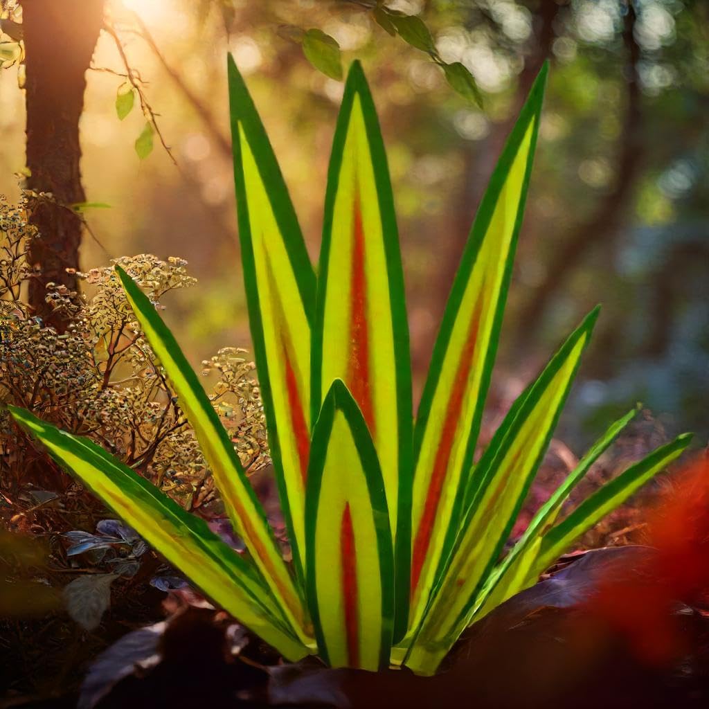 UXBDGMTO Metal Agave Plant Art Yard Large Tequila Rustic Sculpture Statue - Outdoor Decoration Agave Metal Plant Courtyard Garden Lawn Ornament Stakes