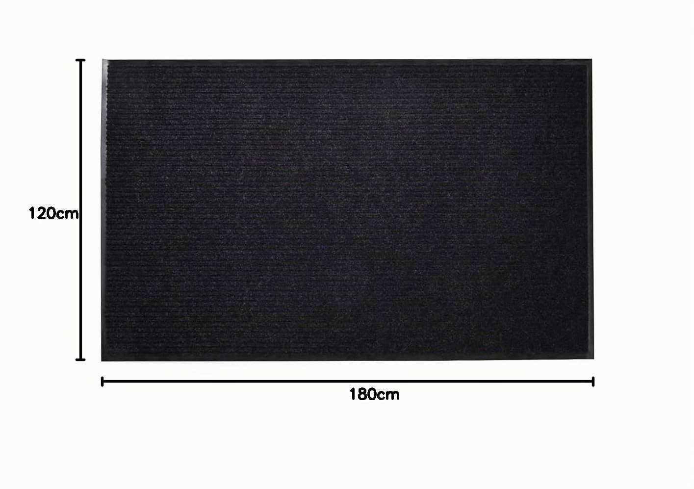 vidaXL Tapis d'entrée Noir 120 x 180 cm PVC