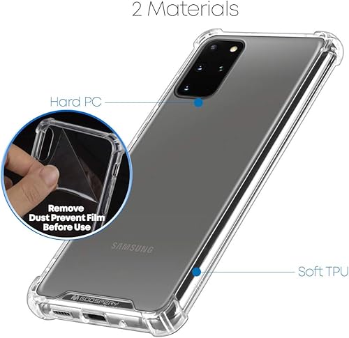 Miniatura 6 de GOOSPERY Funda para Galaxy S20 Plus, funda protectora transparente con esquinas reforzadas, funda híbrida delgada a prueba de golpes para Samsung