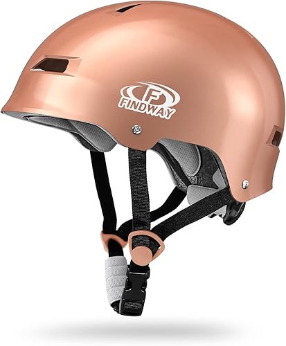 Findway Casco de bicicleta de monopatín, casco de bicicleta para niños, jóvenes y adultos, adecuado para viajeros, patinaje, scooter, longboard y