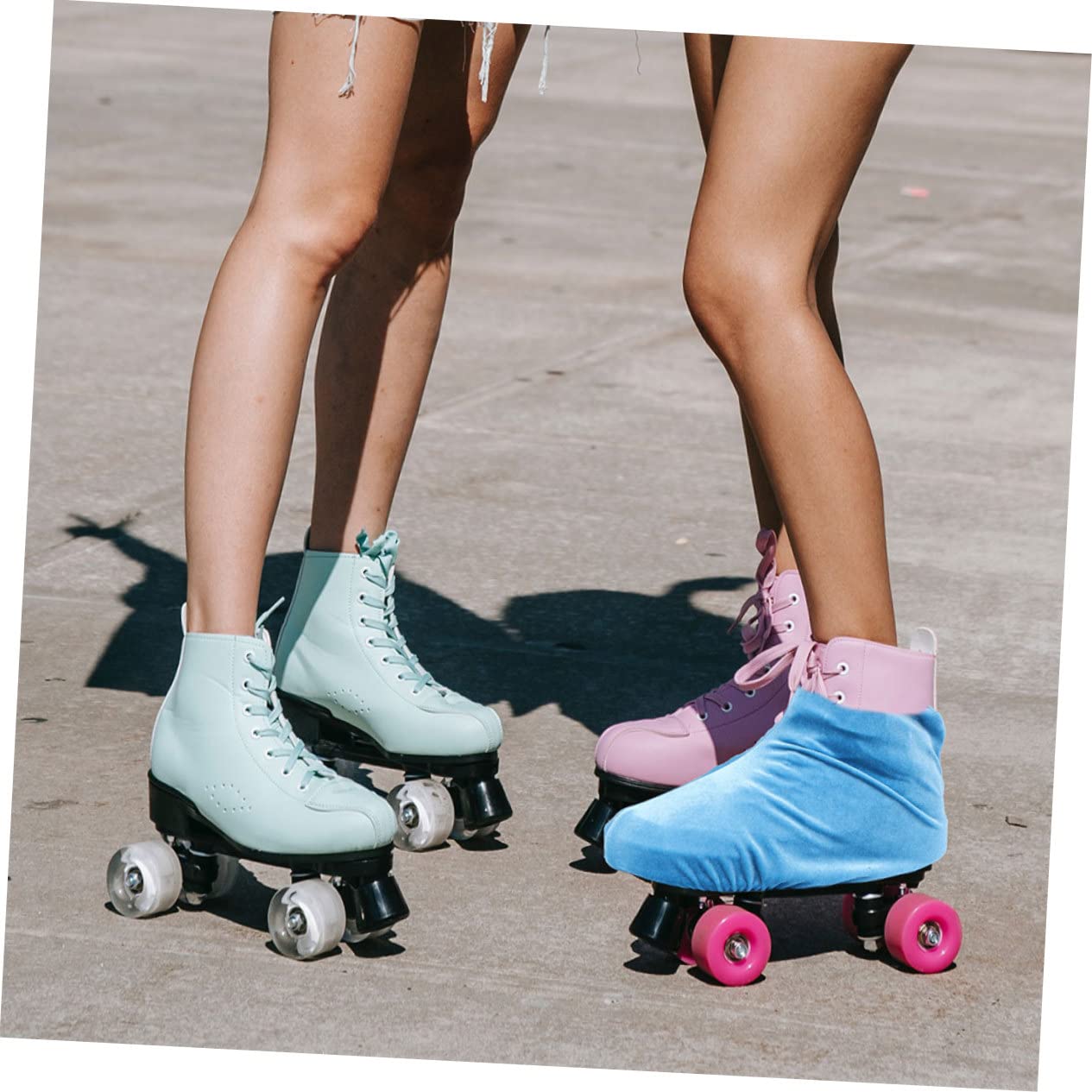 BESPORTBLE 5paires Couvre-Chaussures De Patinage Élastiques Protège-Bottes De Patinage Artistique Et Roller Accessoires Résistants à Usure Ciel