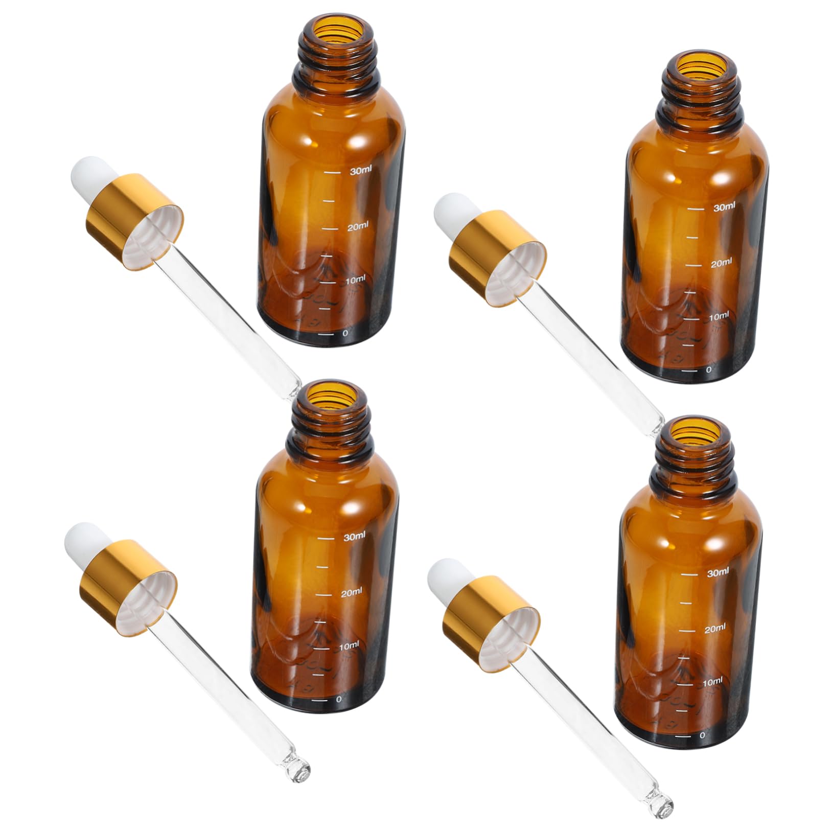 OUNONA 20stücke Braunglas Tropfflaschen Für Ätherische Öle Reisefreundliche Ölflaschen Mit Pipette Lichtschützend Und Für Und Aromatherapie