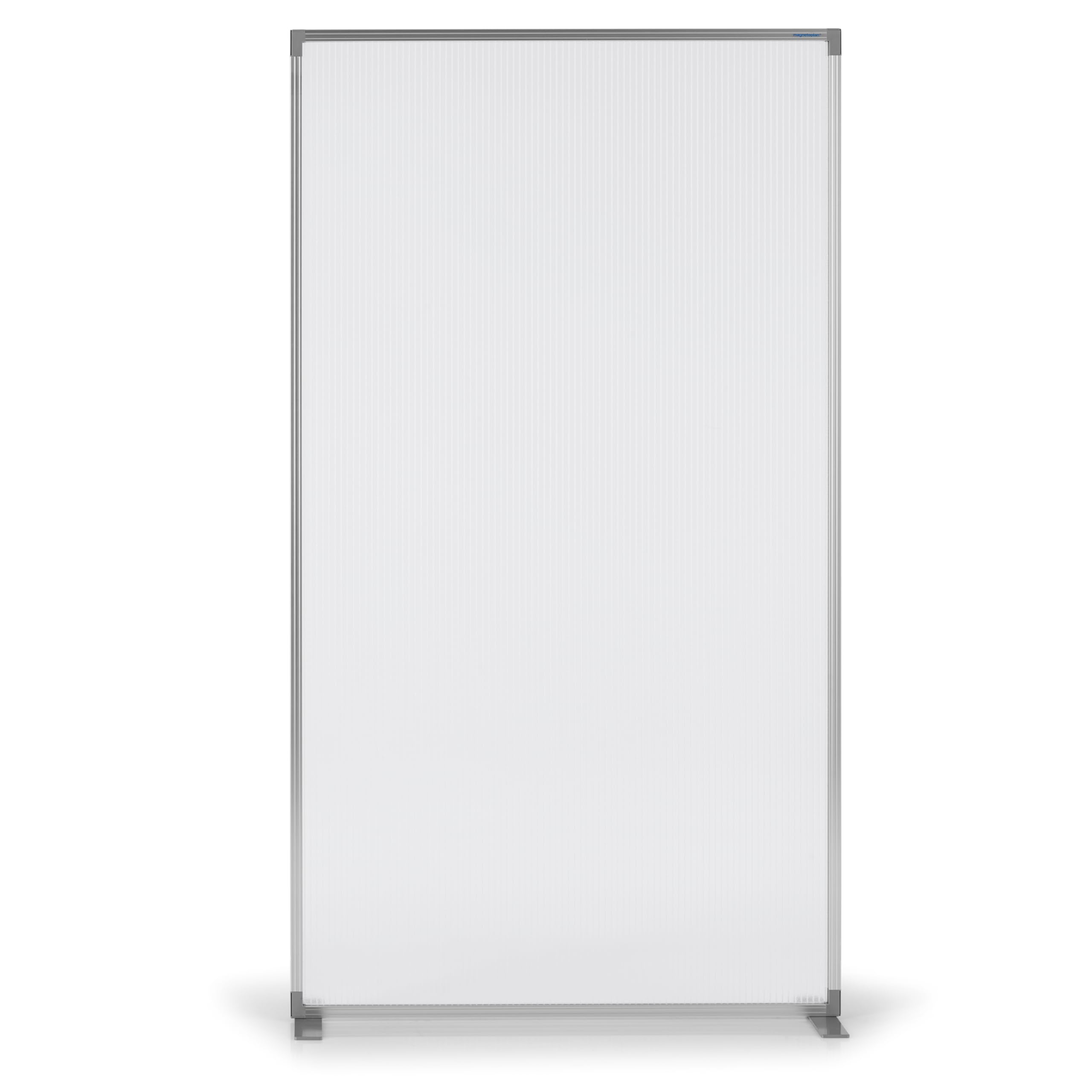 magnetoplan 1103851 - Divisorio in Acrilico, con Cornice in Alluminio | Pannello in policarbonato opaco, alt x largh x prof 1800 x 1000 x 350 mm