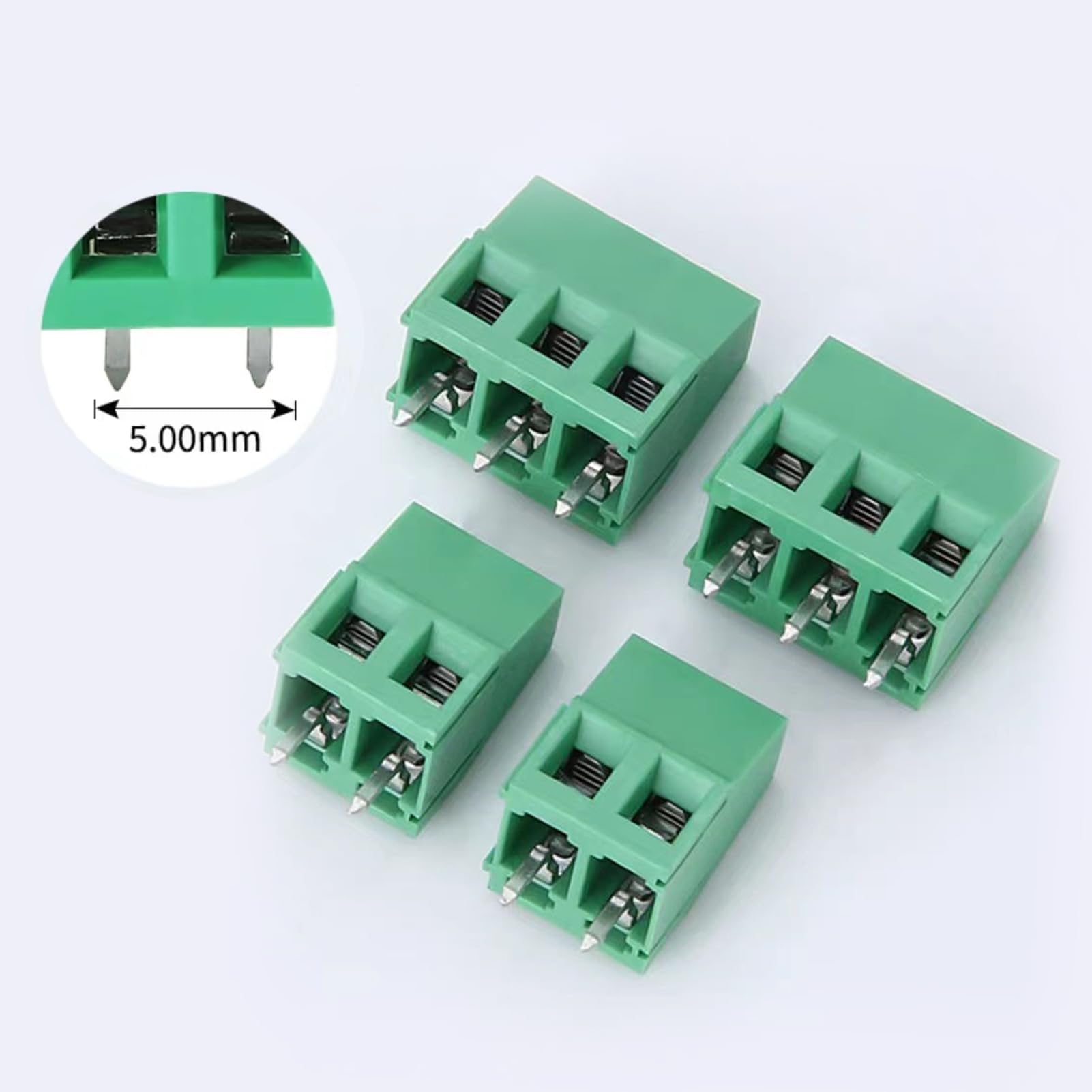 25 stuks Terminal Block 5 mm 2 Pin / 3 Pin PCB Mount Screw Terminal Block Screw Terminal Connector met Schroevendraaier Platines Schroefklem Connector Kroonluchter klemmen Schroefbaar