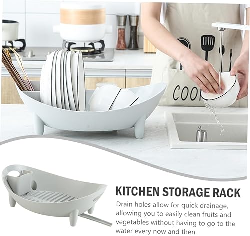 Miniatura 7 de DOITOOL Escurridor de plástico para platos, escurridor de platos, escurridor de platos, escurridor de utensilios, escurridor de vajilla, escurridor