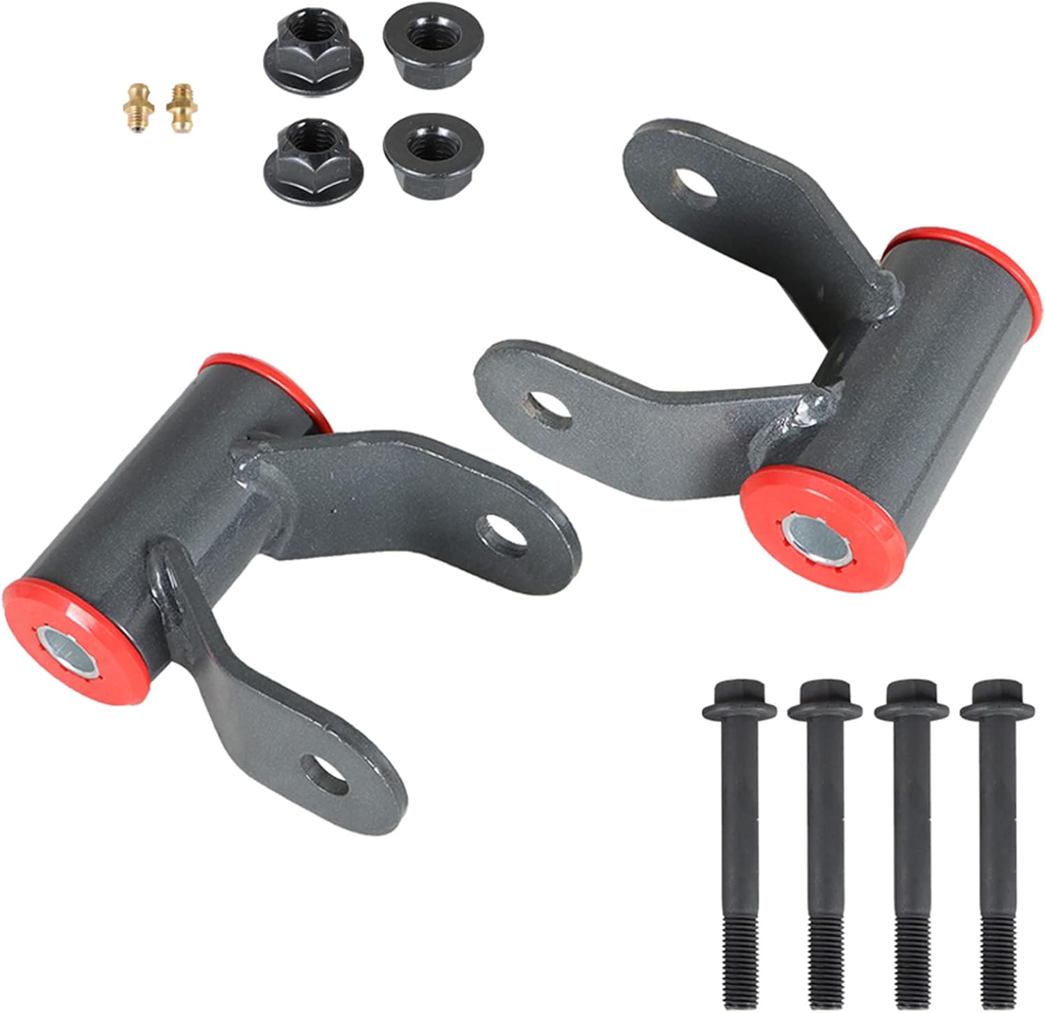 2 Inch Rear Drop Lowering Steel Shackles Kit Replacement for R-a-m 1500 2002-2008 4x2 4x4