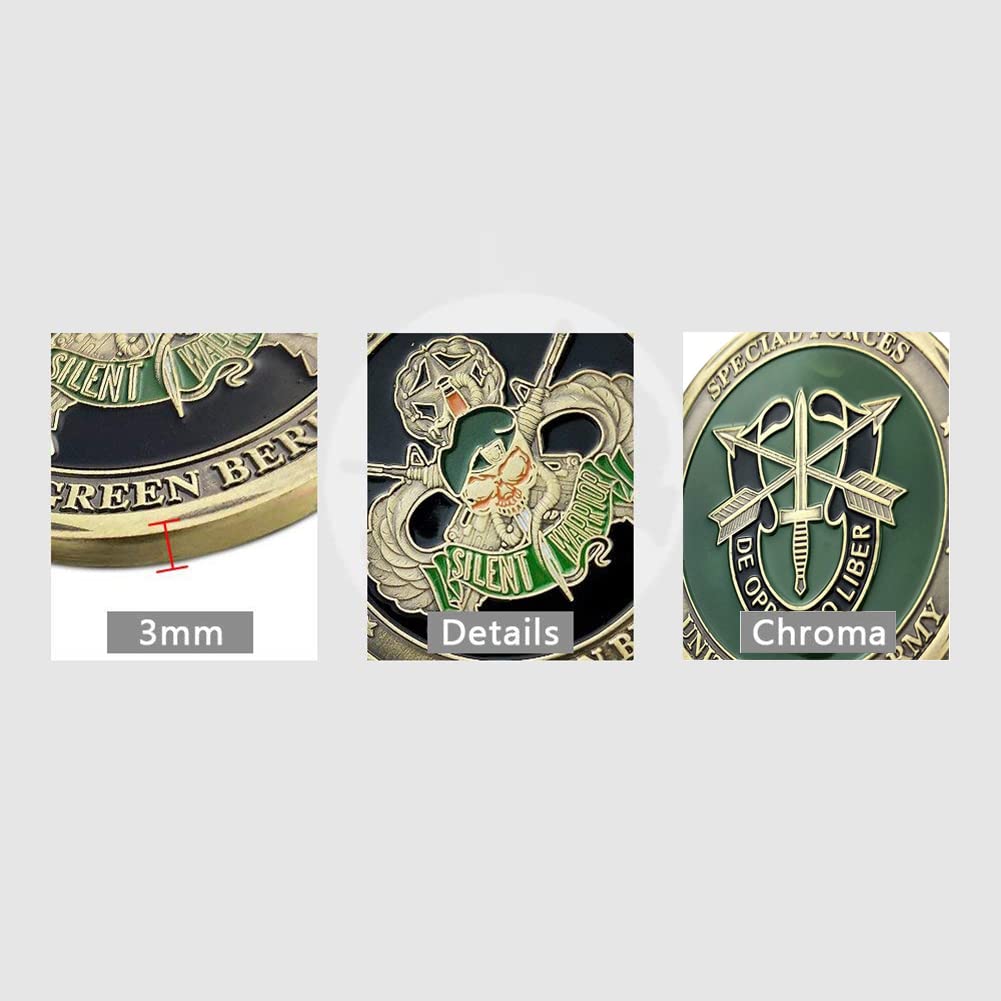 Lot de 3 pièces de monnaie de défi des forces spéciales de l'armée américaine