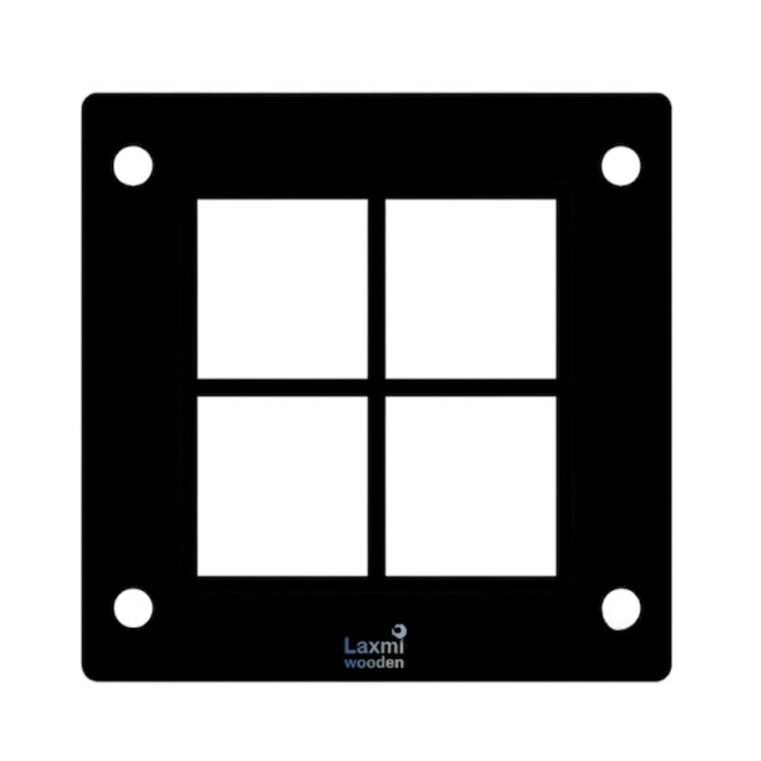 Reflective Acrylic Decorator Wall Module Switch Cover (SADI) (2mm Black + 5mm White, 6.5 X 6.5 inches, LA-1011 (8 MODULE PLATE SQ))-image-5