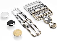 Vista 13 de CooBigo Juego de 6 hebillas de metal para overoles, clips de cierre de repuesto de 1-1/2 pulgadas con hebilla deslizante tri-glide ajustable