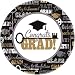 Amscan Key To Success Graduation Party Round Dinner Paper Plates (120 Piece), Multicolor, 10