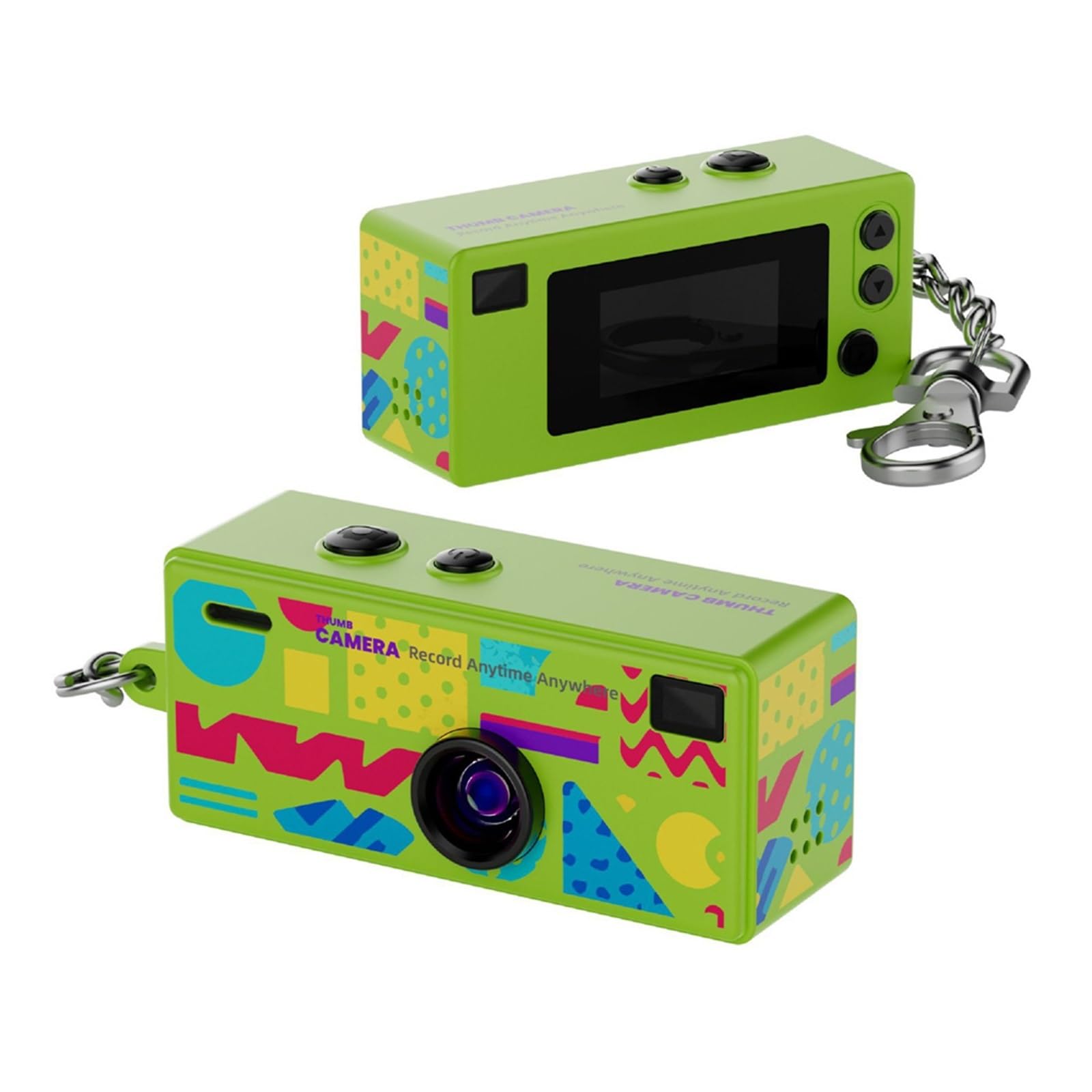 1080p retro portable thumb keychain digital camera, wearable mini video camcorder recorder with fill flash