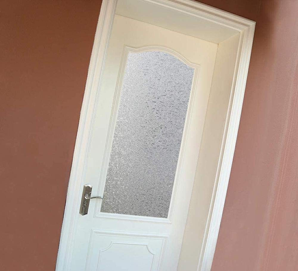 Película decorativa para ventana, sin pegamento, estática, autoadhesiva, patrón de cristal, decoración de vidrio, pegatinas para baño (75 x 500 cm)