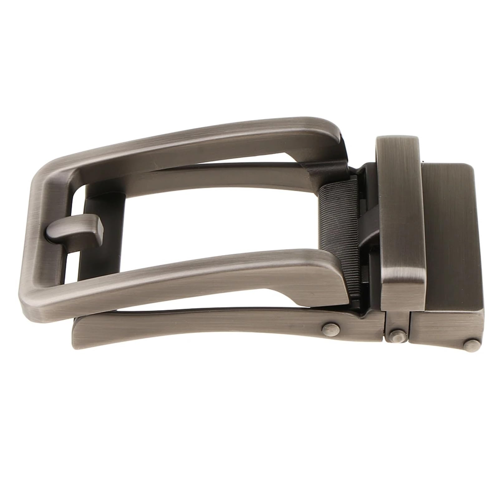 4 Uds. Cinturón de trinquete Rectangular aleación Retro informal for hombre y mujer, hebilla deslizante automática, accesorios cinturón repuesto con bloqueo automático
