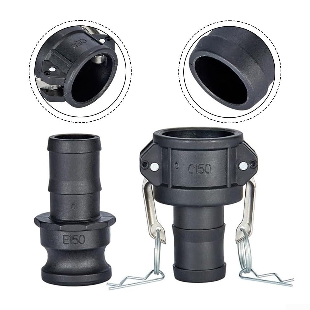 2 Stück 1-1/2 Camlock-Armaturen kombinieren Innengewinde C-Fitting und Schlauchende E-Fitting für Rohrleitungs-Setup