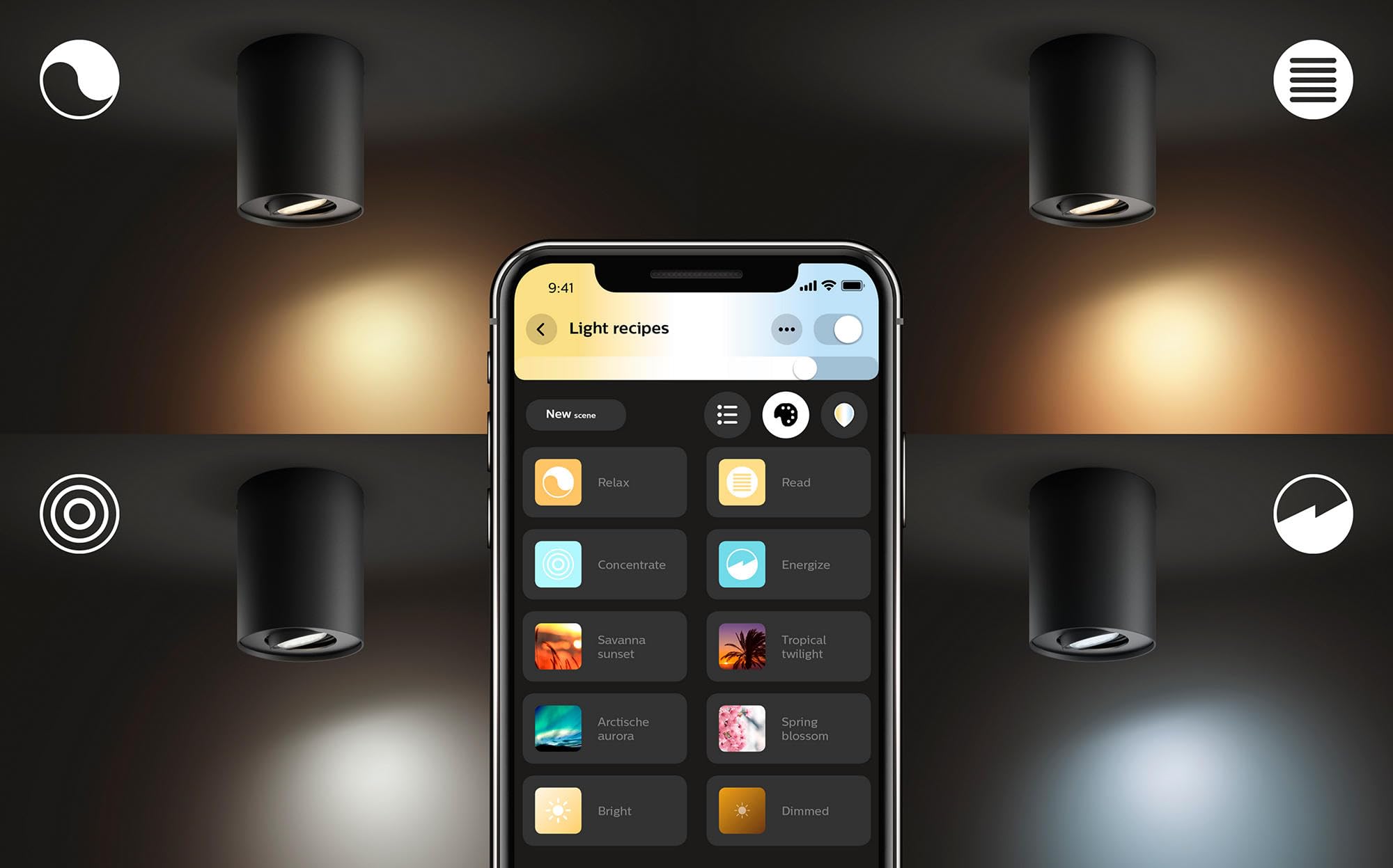 Philips Hue Pillar Foco de Techo LED Orientable Inteligente, Luz Blanca de Cálida a Fría, Regulable, Bombilla LED GU10, Control por App y Voz, Compatible con Alexa y Google Home, Color Negro