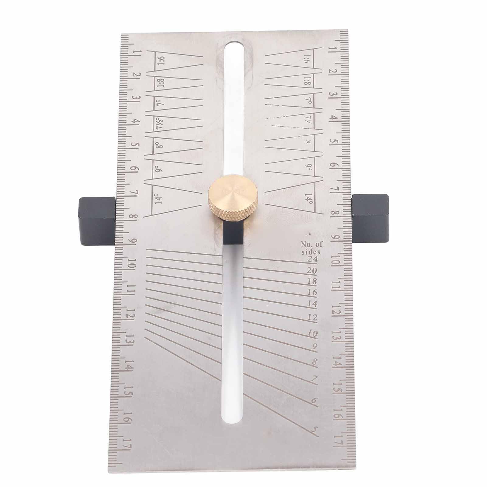 Sliding Bevel Adjustable Bevel 304 Stainless Steel Multifunctional T Shaped Sliding Ruler Woodworking Setting Tool
