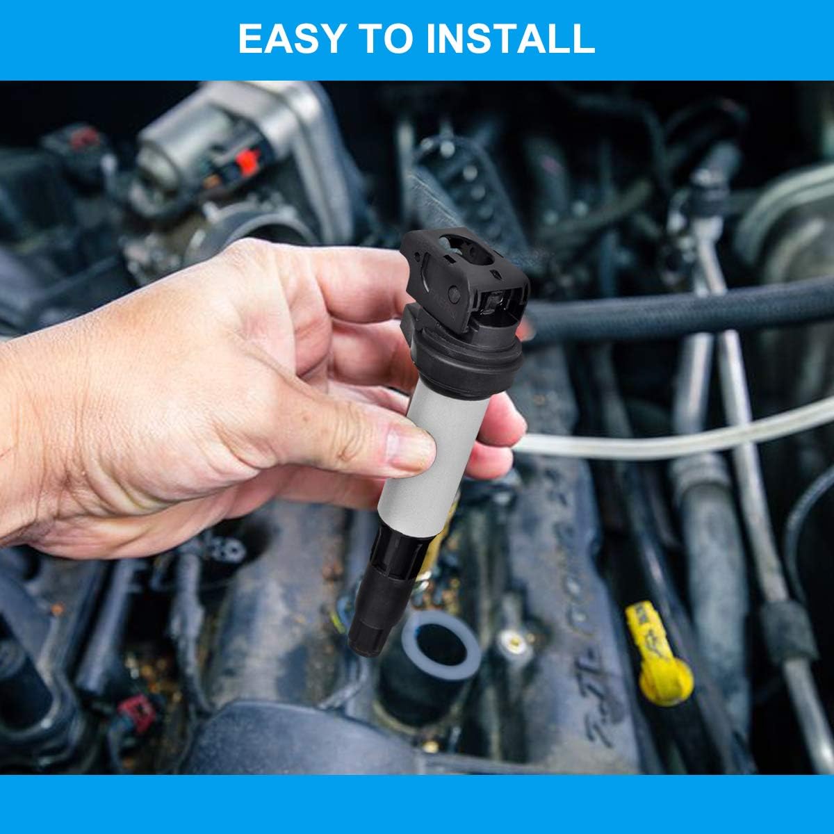 FAERSI Ignition Coils Pack of 6 Replacement For BMW E39 E46 E53 E60 E63 B322 325i 330Ci M3 Z3 UF522