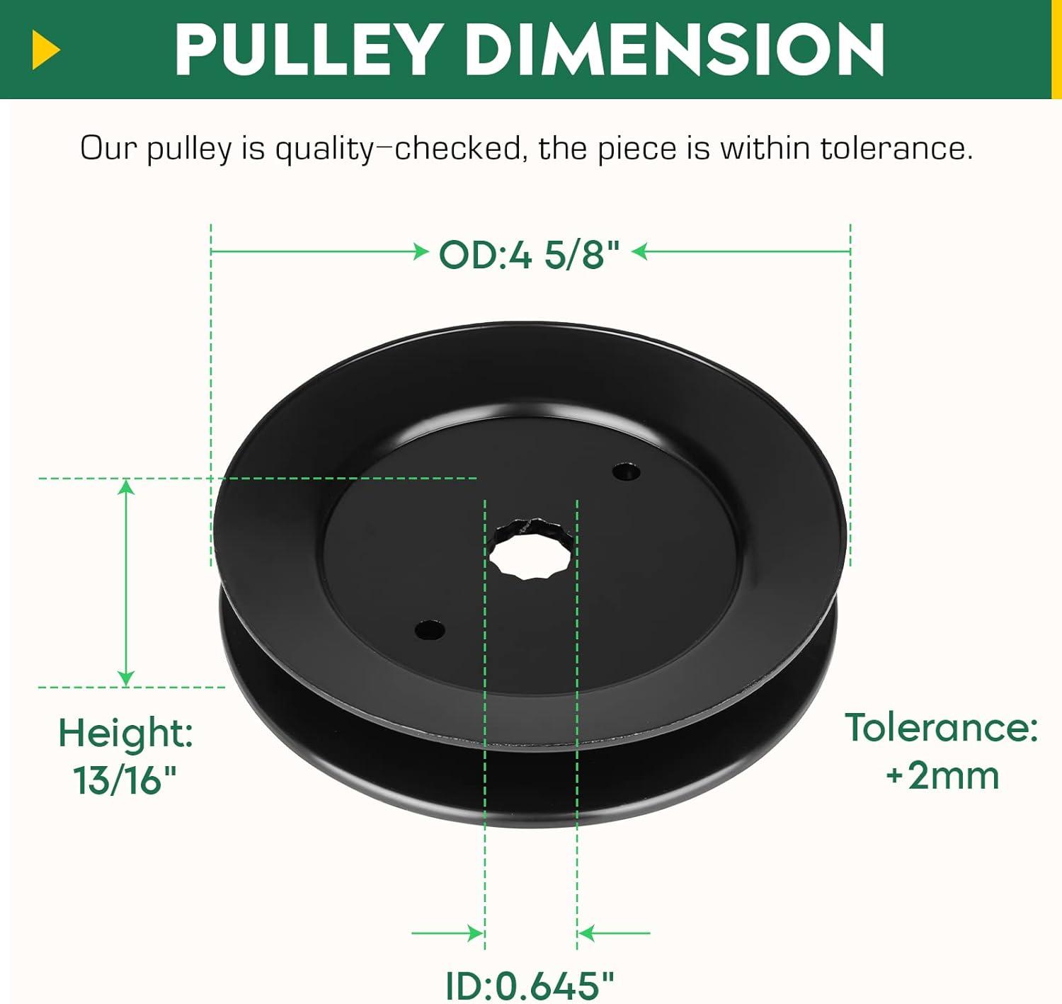 Spindle Pulley for AYP Dixon 532129207 129207 153531 173434 5321173434 532153531 Fits Husqvarna EZ4824 EZ5224 EZ5225 TS348 36" 48" (3 Pack)