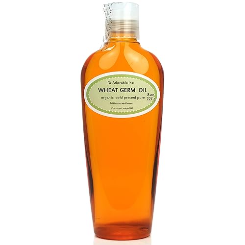 Dr Adorable - 8 oz - Aceite de germen de trigo sin refinar - 100% puro natural orgánico prensado en frío