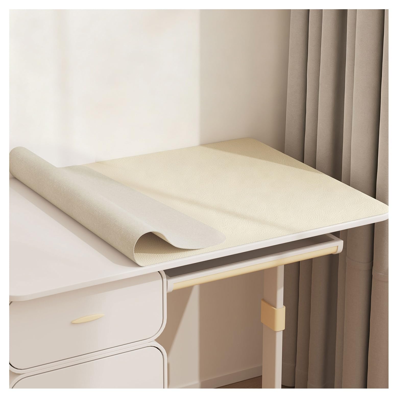 PU Leather Table Mat, Waterproof Oilproof Surface Desk Cover