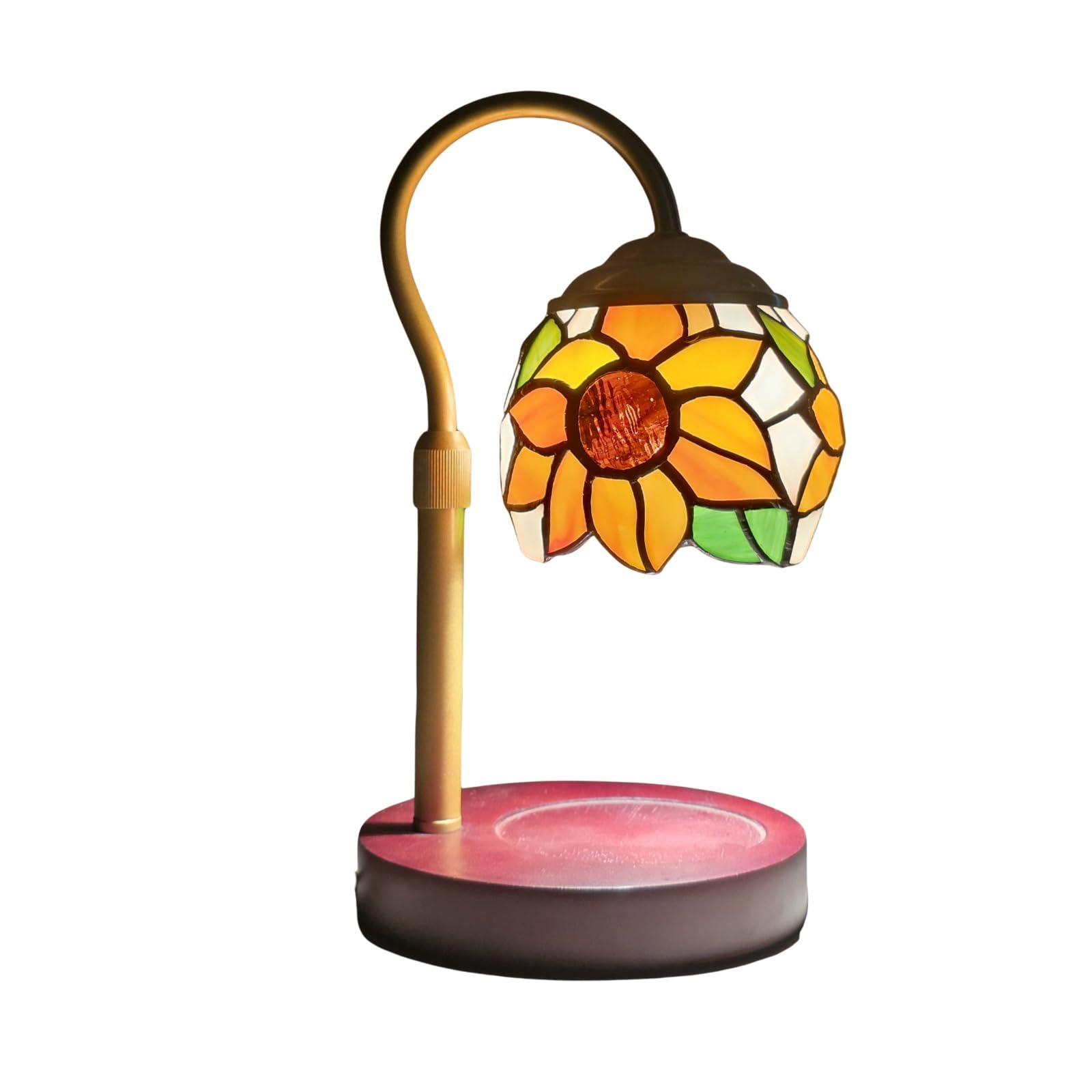 Tiffany Sunflower Candle Warmer Lamp Timer Dimmer Wax Melt Jar Candle Gift