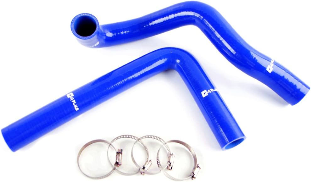 PIT66 Silicone Radiator Hose Kit,Compatible with 1997-2002 Toyota Supra JZA80 2JZ-GTE Turbo VVTI Red with Clamps