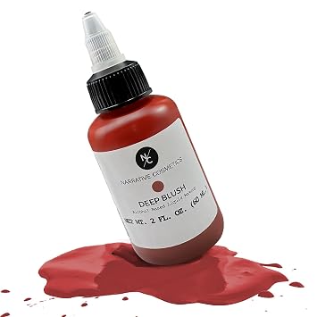 Narrative Cosmetics Flesh Tone Alcohol Airbrush Paint Deep Blush | 2 fl oz Waterproof Liquid Makeup for Tattoo Cover-Up, Scar & Skin Concealer | Sweatproof Body Makeup for Film, Stage & Cosplay