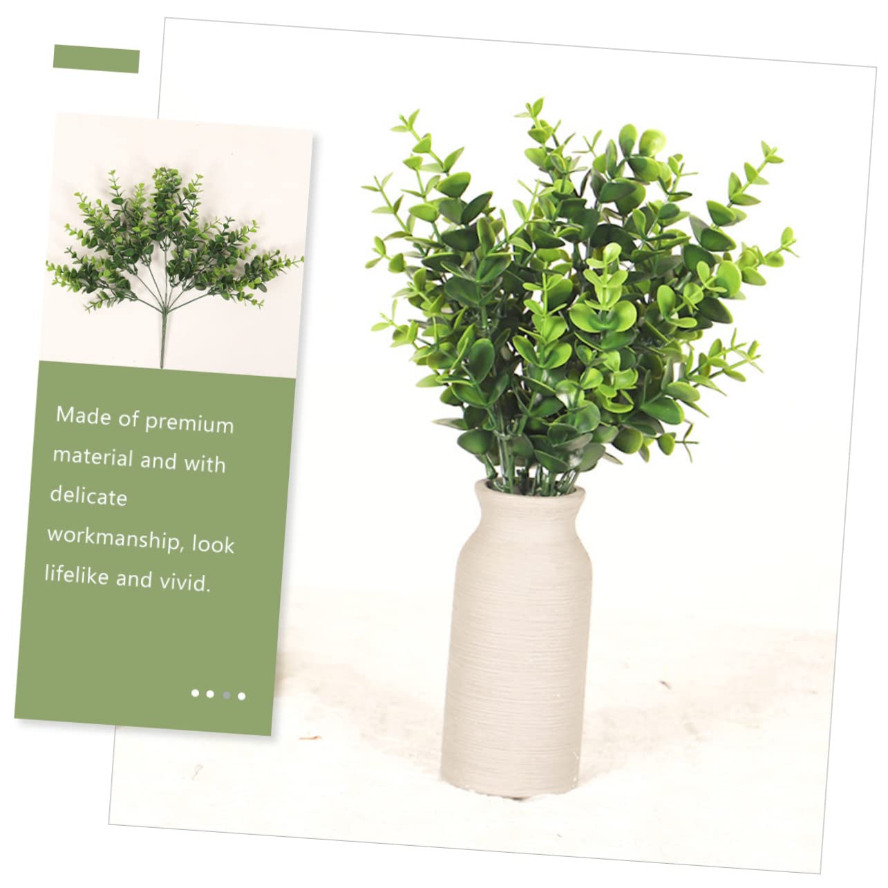 Alipis 8pezzi Eucalyptus Artificial Leaves Decorazioni Per Casa e Matrimonio Piante Fatte Premium Foglie Simulate Per Eventi e Feste Effetto Realistico Per Interni Ed Esterni