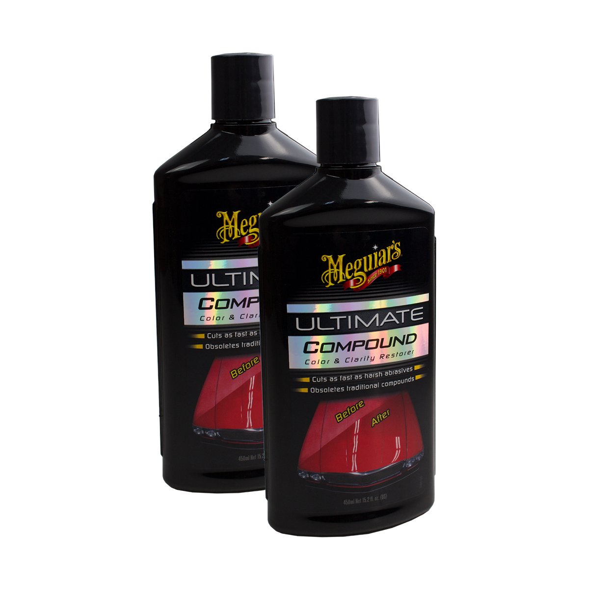 2 x Meguiars 650139 Ultimate Compound Pasta de pulido abrillantador Auto abrillantador 450 ml
