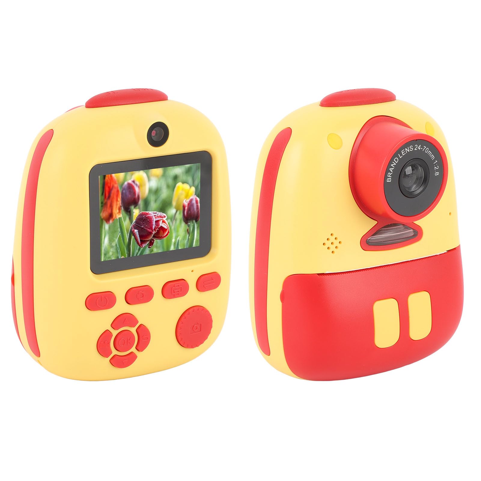 Instant Camera, Natychmiastowy Przenośny Aparat Duży Projekt Autofocus 26MP 2 -calowy Ekran ze zintegrowaną kartą Pamięci 32 G dla Maluchów na Prezenty Urodzinowe (Różowy) (YELLOW)