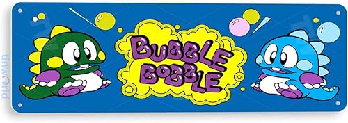 Tinworld Cartel de estaño: Bubble Bobble Arcade Shop Sala de juegos Decoración de metal Marquesina Retro Consola A263