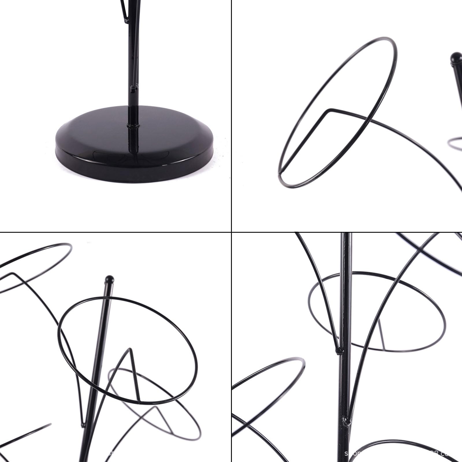 Soporte de Metal moderno para sombrero con 5 ganchos redondos de pie, estante para gorra de béisbol, soporte de exhibición para almacenamiento, organizador Simple, estante para gorra de béisbol