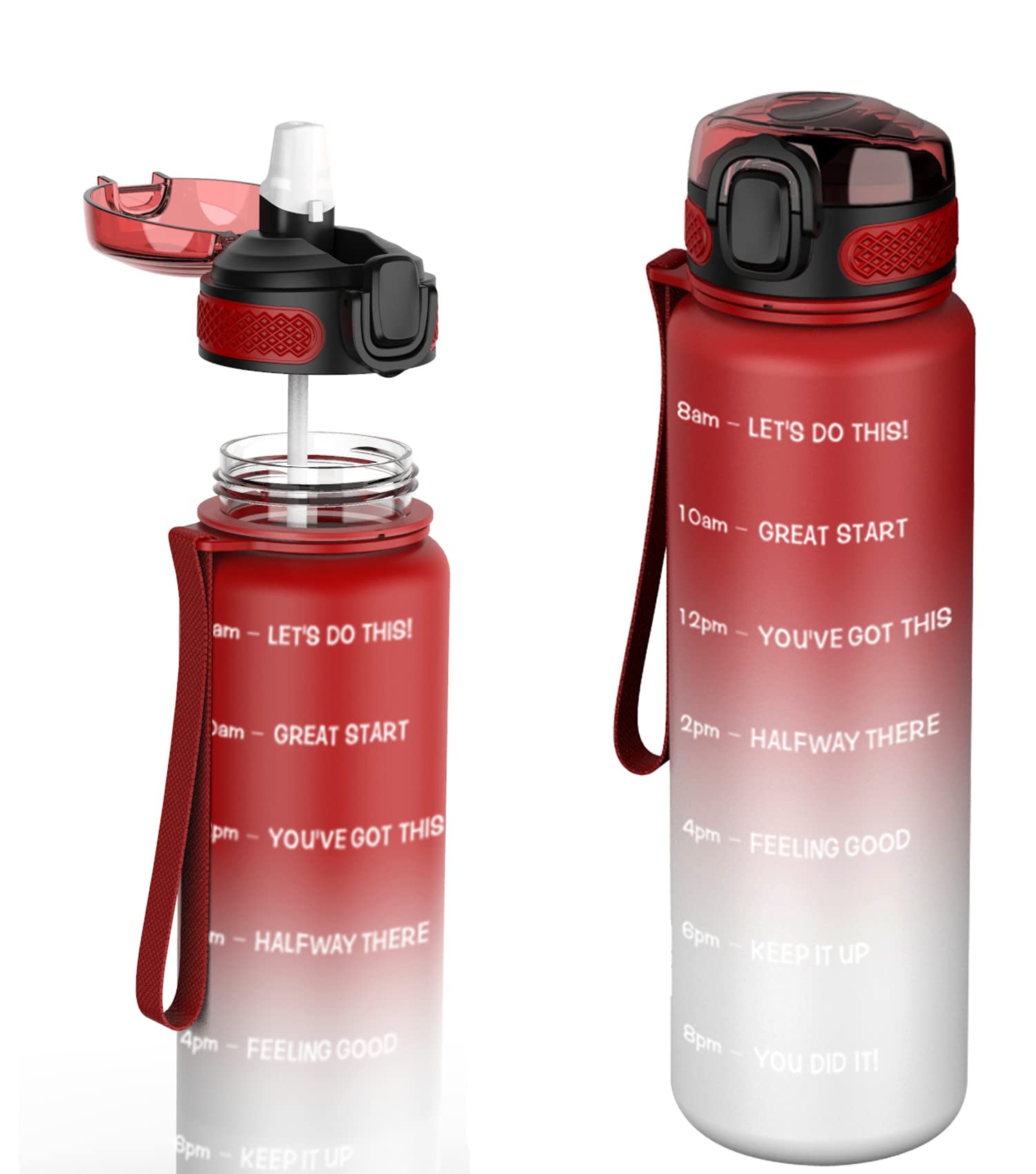 Motivational Water Bottle - Track Hydration & Stay Inspired -8