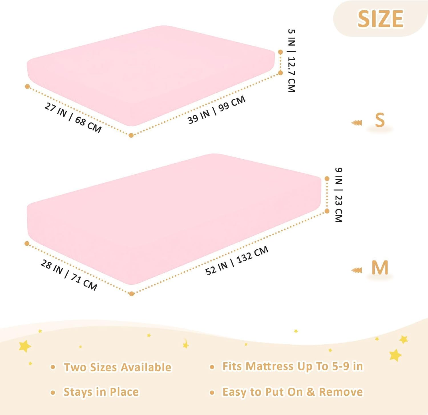 Blush Baby Crib Sheets Cotton Baby Playard Sheet Soft Stretchy Children Crib Sheet, 1 Pack