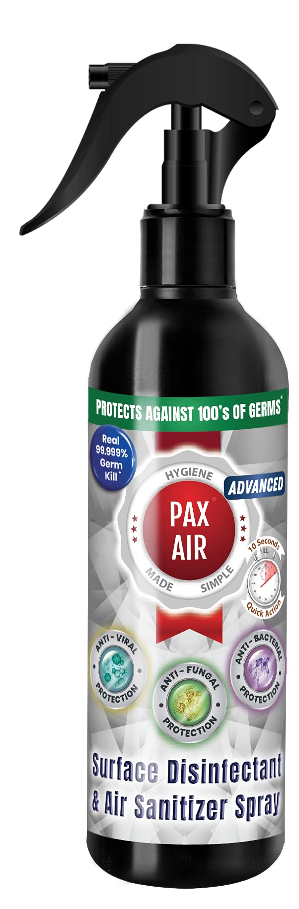 PaxAir Advanced Surface Disinfectant and Air Sanitizer Extra Strong Spray, 250 ml (B0862C1SCN) Amazon Price History, Amazon Price Tracker