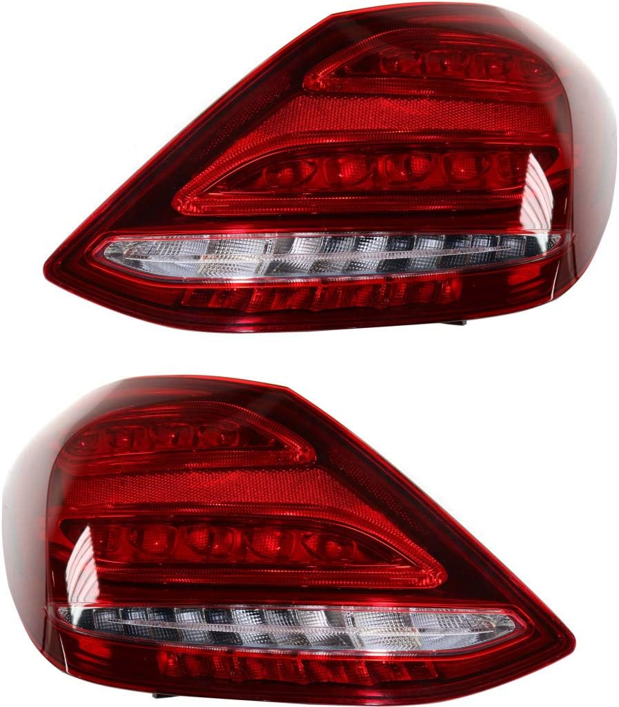 KarParts360 For 2015 Mercedes-Benz C400 Tail Light Assembly Driver and Passenger Side LED w/Bulbs Replaces MB2800145 CAPA Certified MB2801145