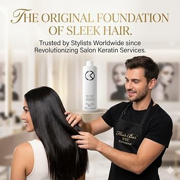 Hair Bar NYC Silk Touch Keratin Treatment 120ml / 4.06 fl oz | Advanced Hair Repair & Smoothing Treatment | Deep Nourishment, Frizz Control, Shine Enhancement, Protein Infusion, and Color Protection