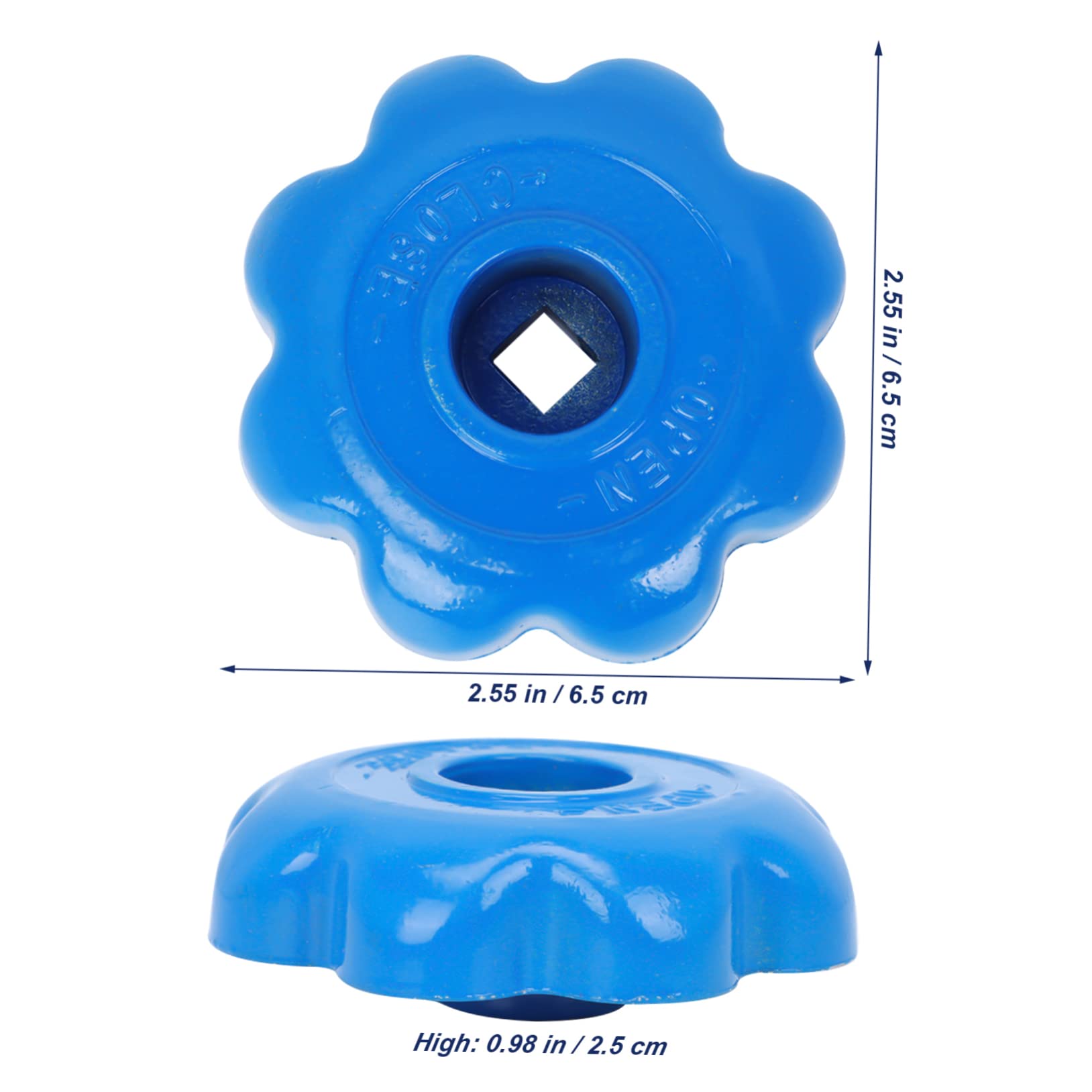 Holibanna Valve Hand Wheel Kit (6pcs) Round Blue Hand Wheels Valve Sealing Surface