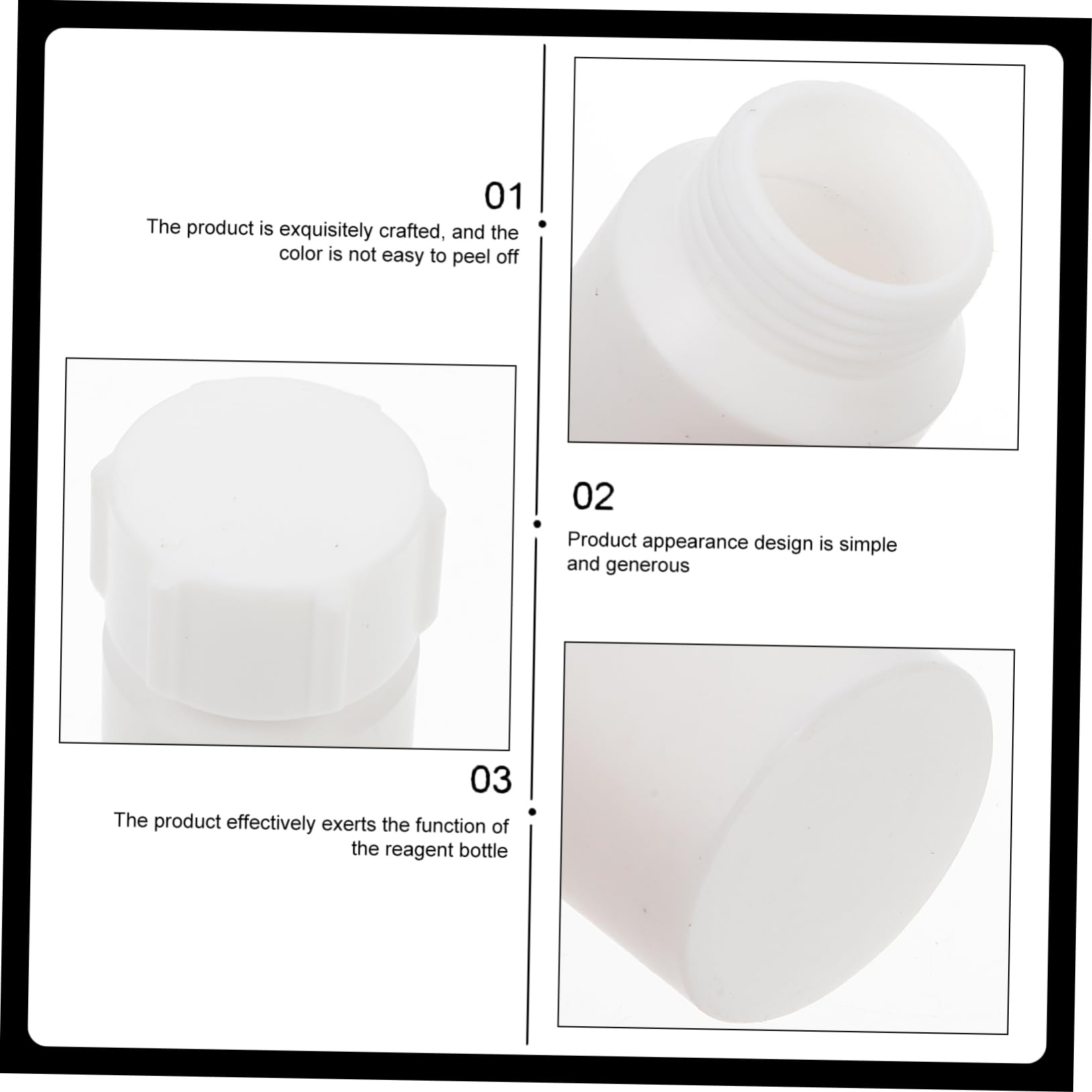 MAGICLULU 3 Pezzi Flacone Ptfe per Laboratorio Leggera per Esperimenti Design Compatto e Facile Utilizzo per Conservazione Campioni e Sperimentazioni Scientifiche
