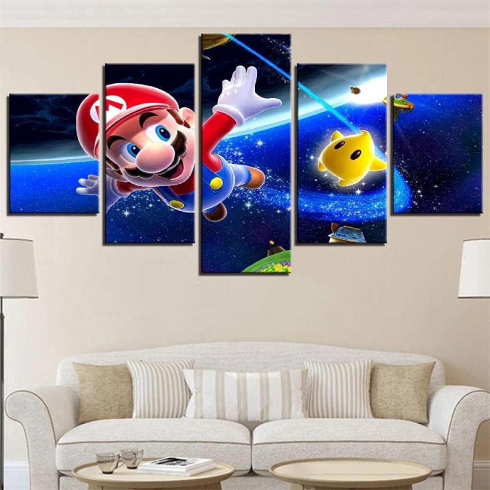 Hd漫画ゲームマリオポスター5枚キャンバス絵画壁アート写真壁画モダンなリビングルーム家の装飾 30x40 30x60 30x80cm フレームなし Hd漫画ゲームマリオポスター5枚キャンバス絵画壁アート写真壁画モダンなリビングルーム家の装飾 30x40 30x60 30x80cm フレームなし
