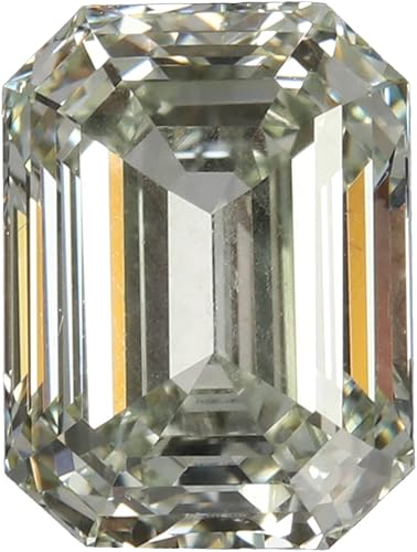 Moissanite Diamond 2.00 Carat Brilliant Emerald Cut Green Moissanite A Grade Loo
