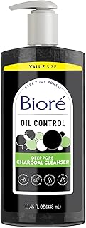 Biore Deep Pore Charcoal Face Wash, Limpiador...