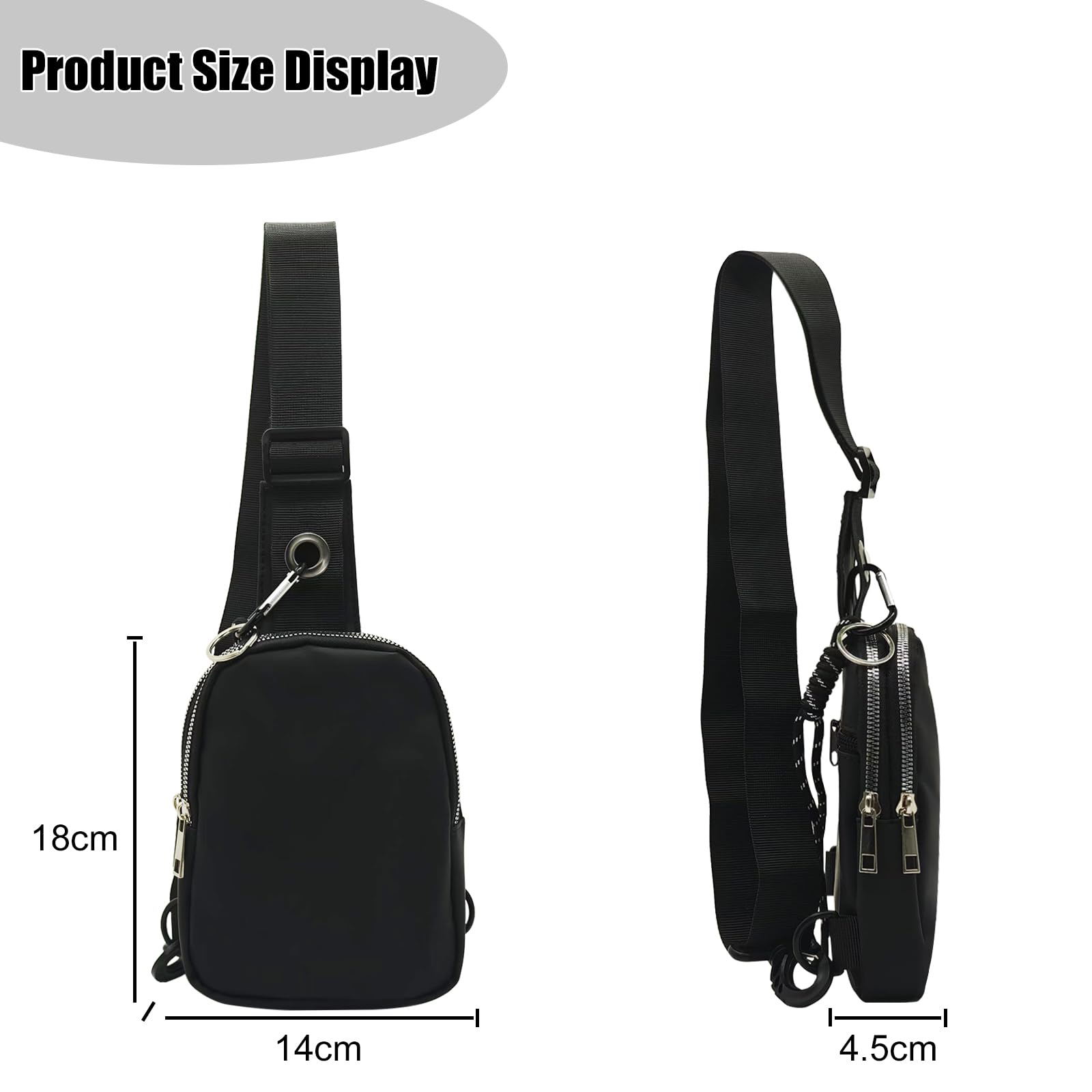 Bolso bandolera deportivo, bolso cruzado, mini bolsa para teléfono móvil, bolso pequeño de hombro, multifuncional, bolsillo en el pecho para deportes al aire libre, viajes, uso diario,