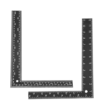 EXCEART 12 Inch L-Shaped Square Ruler Steel Right Angle Ruler for Woodworking Measuring Tool with Ergonomic Grip for Engineering Layout and Diy Crafts