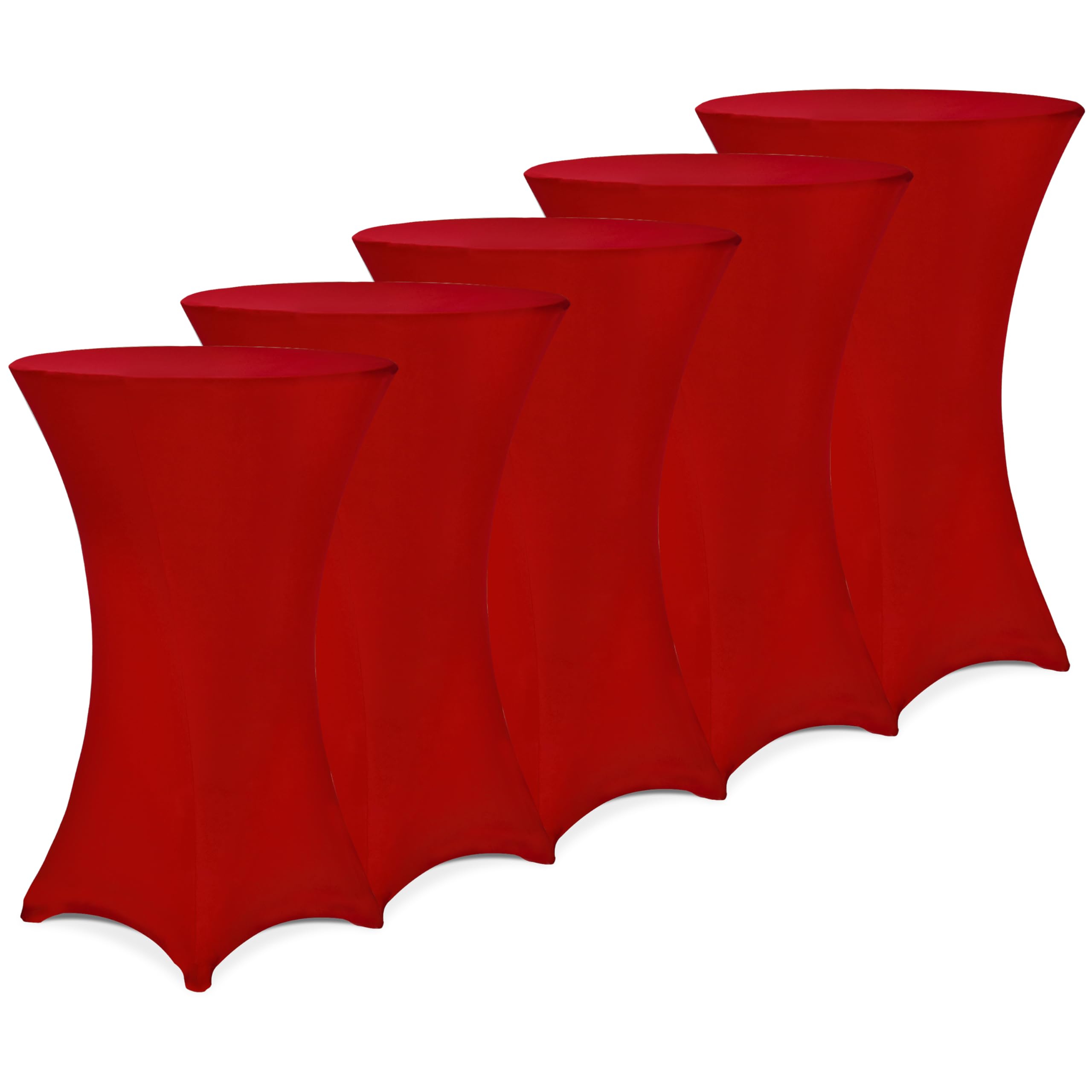 Detex® Red Cocktail Table Cover 5Pcs Set 60Cm