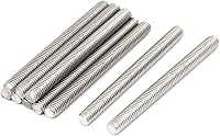Vista 28 de uxcell M3 x 2.362 in 0.020 in Pitch 304 Varillas totalmente roscadas de acero inoxidable barra 10 piezas